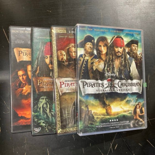 Pirates Of The Caribbean 1-4 6DVD (VG+/M-) -seikkailu-